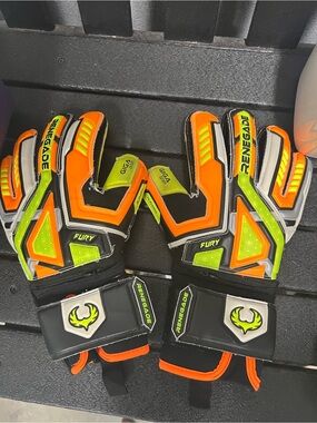 Renegade Fury Goalkeeper Gloves in Neon Orange & Lime